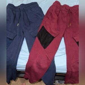 🧡10 for $20🧡Athletic Works  Kids' Navy and Maroon Jogger Pants| size M (8)